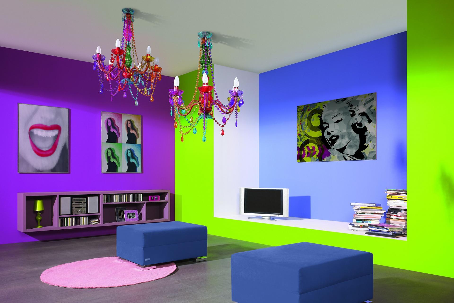 Un exemple d'appartement lumineux dans un style pop art