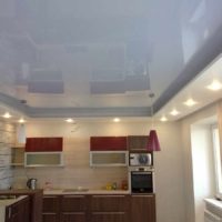 an example of an unusual design of a kitchen ceiling photo