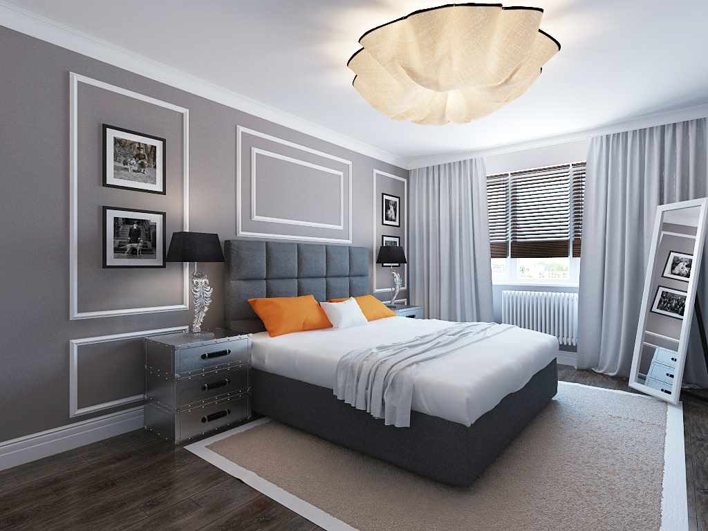 Primjer neobičnog dizajna interijera spavaće sobe