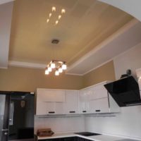 An example of a bright kitchen ceiling interior picture