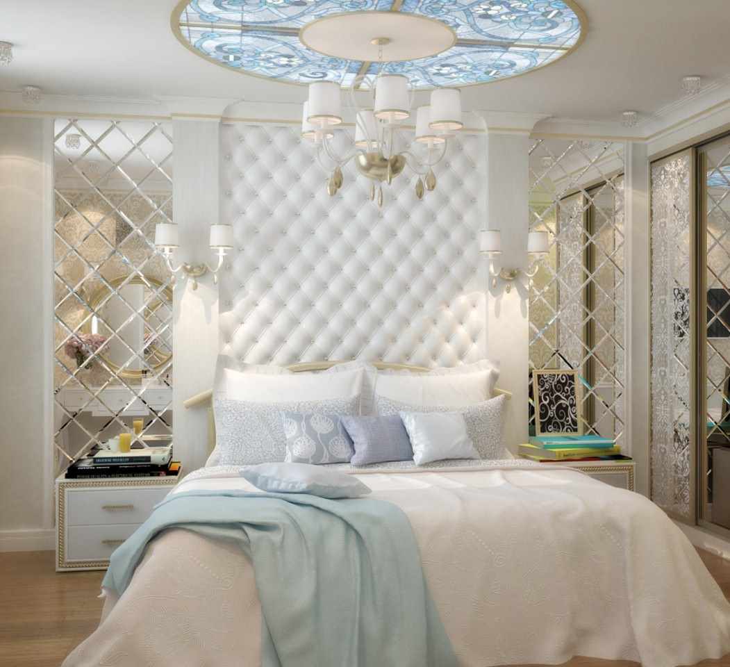 Primjer svijetlog dizajna u stilu spavaće sobe