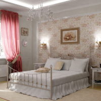 Design bedroom 12 square meters in a classic style