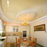 option of a light ceiling design in the kitchen picture