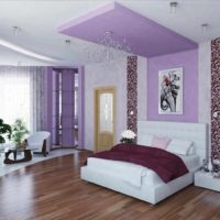 فكرة تصميم غير عادي لأسلوب الجدران في صورة غرفة النوم