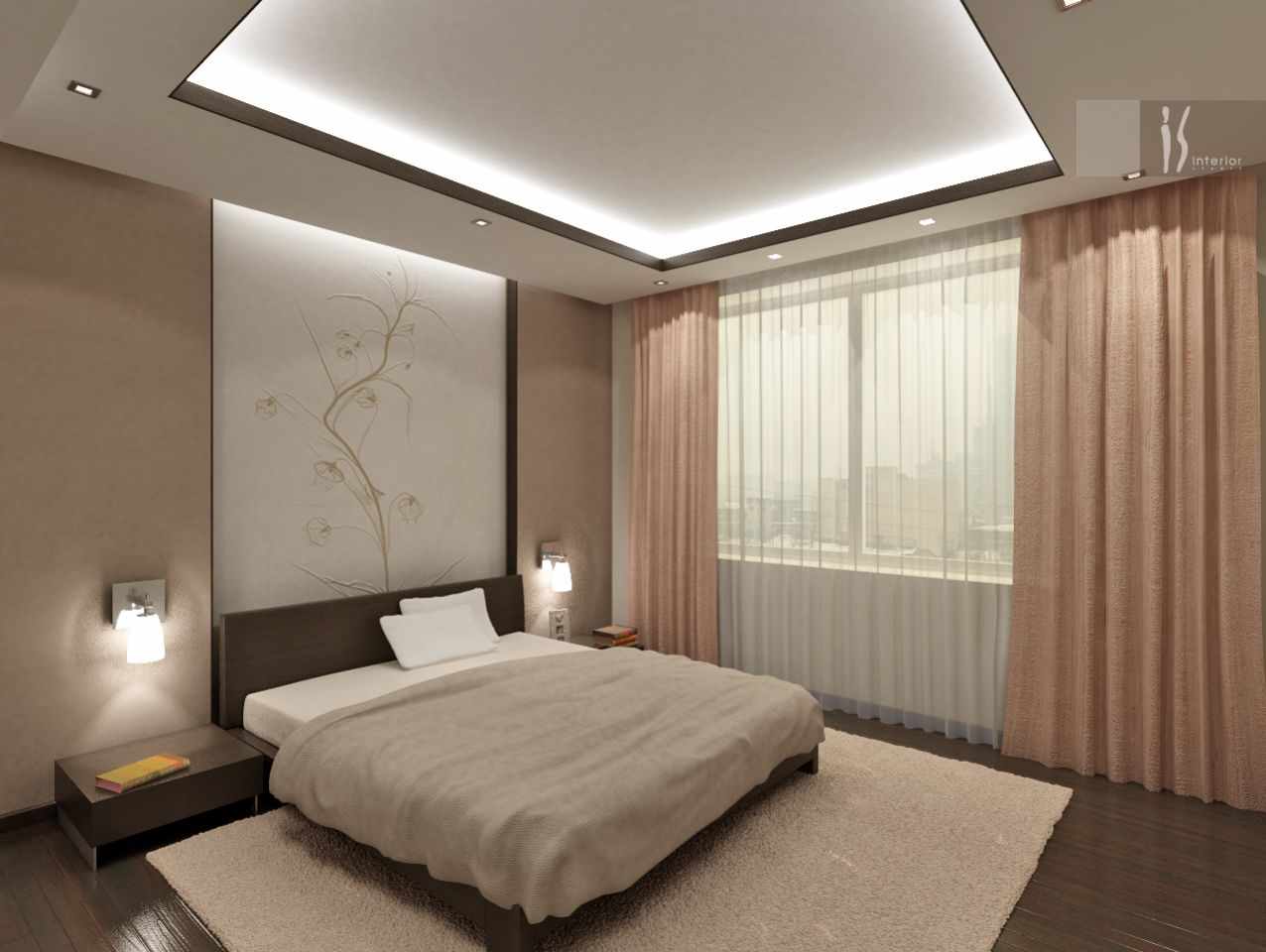 Een voorbeeld van een mooi ontwerp in de stijl van een slaapkamer