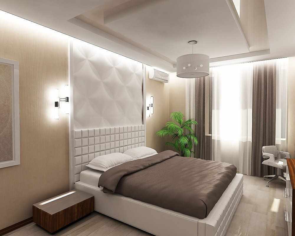 Primjer svijetlog dizajna interijera spavaće sobe