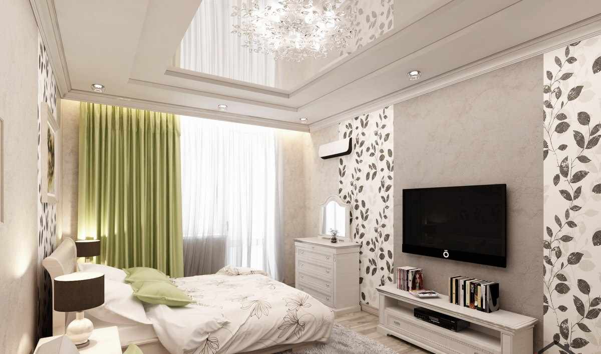 version du design lumineux de la chambre à coucher du salon 20 mètres