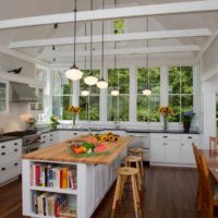 a konyhában található világos ablak dekoráció változata