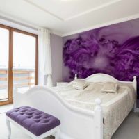 optie voor een mooie decoratie van het muurdecor in de slaapkamerfoto