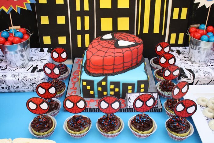 Décoration d'anniversaire pour bébé Spider-Man