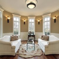 Lighting design in a classic style living room