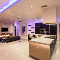 Design lighting in a room with glossy surfaces