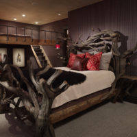 Natural wood bedroom decor