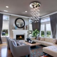 Modern design of a spacious living room