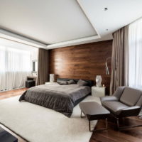Minimalist bedroom design of a private house
