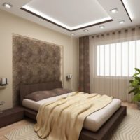 Bedroom lighting with integrated ceiling lights