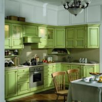 Colore verde oliva nel design di una cucina moderna