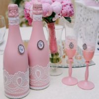 Pink wedding lace design