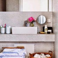 Small mosaic bathroom trim