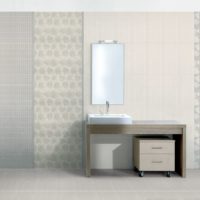 Mosaïque minimaliste de la salle de bain