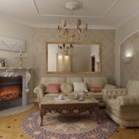 Salon de style classique avec décoration en stuc
