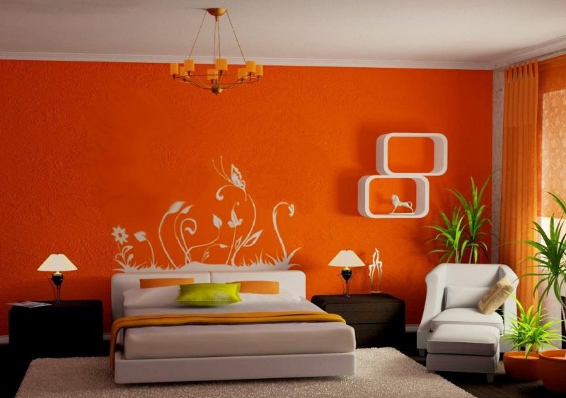Murs peints bricolage dans une chambre