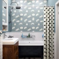 Provence stílusú fürdőszoba függöny