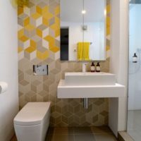 Minimalistinio stiliaus vonios kambario interjeras