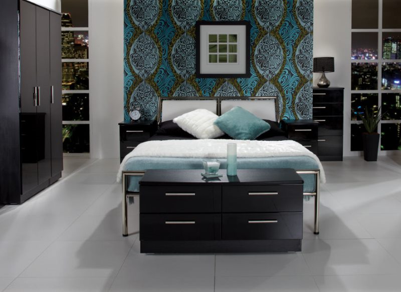 Minimalist style dark bedroom design