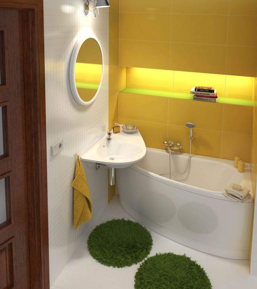 Vonios kambario vietos zonavimas naudojant spalvą