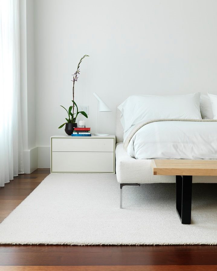 Décoration de chambre à coucher de style minimaliste