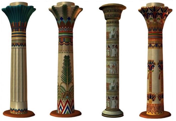 Options de conception de colonnes égyptiennes