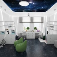 Chambre cabine du vaisseau spatial