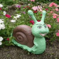 Snail figurine for garden decoration