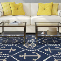 Ancoraggi su un tappeto nel soggiorno di una casa privata