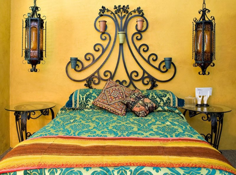 Décoration de lit de style marocain