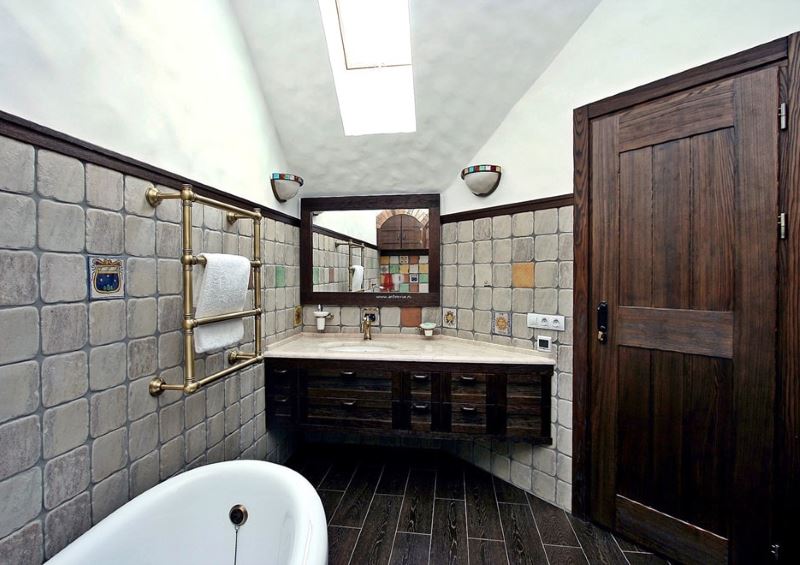 Intérieur de salle de bain de style allemand