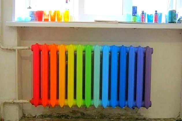 Peindre des sections de batterie de différentes couleurs
