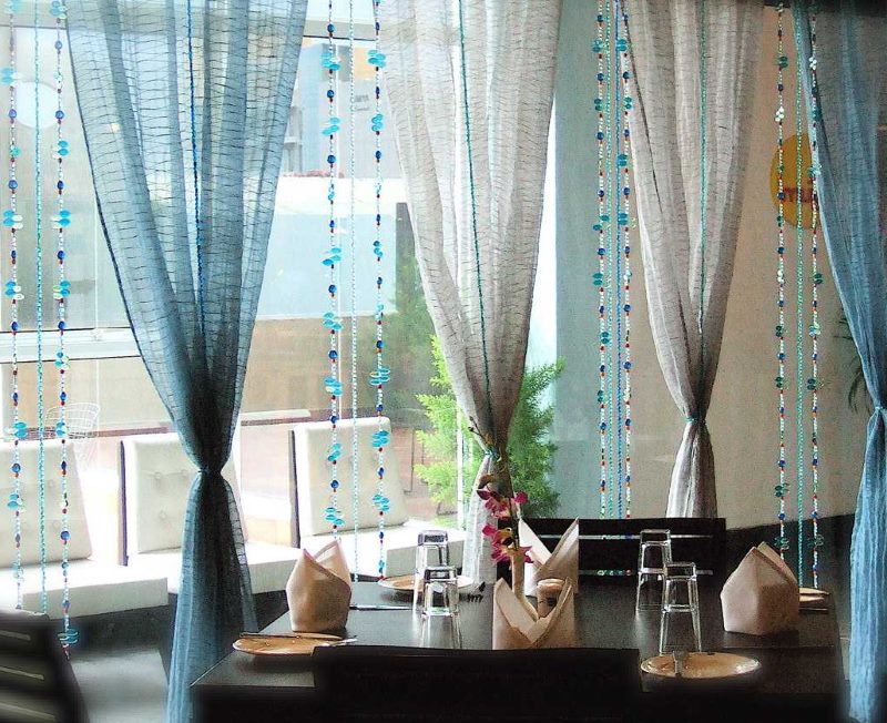 Dekorativne zavjese od tila i perli