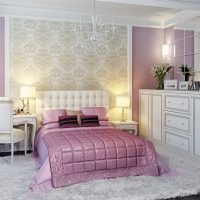 Chambre murale lilas classique