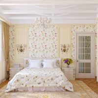 Bright bedroom in a classic style