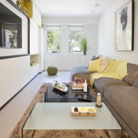Design of an elongated living room