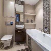 Ingebouwde planken in de gecombineerde badkamer
