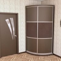 Дизайн на коридор с радиус шкаф