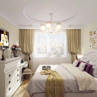 Bright bedroom in a classic style