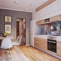 Pavimento in legno in cucina-soggiorno