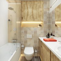 Mosaïque dans une salle de bain moderne