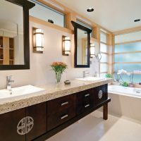 Design de salle de bain de style japonais