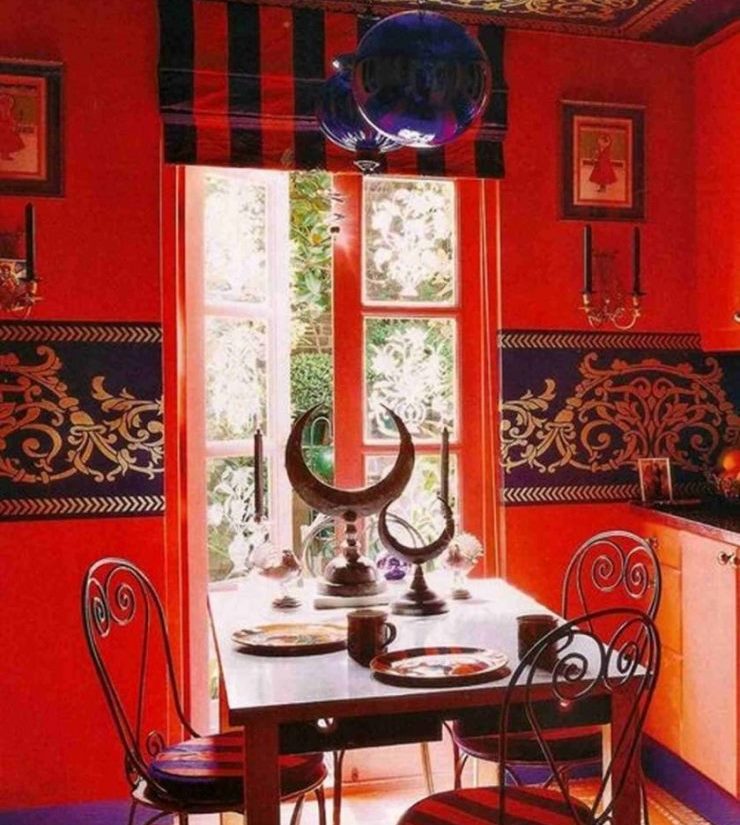Moroccan-style small kitchen interior