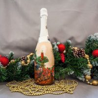 Décor de champagne de Noël